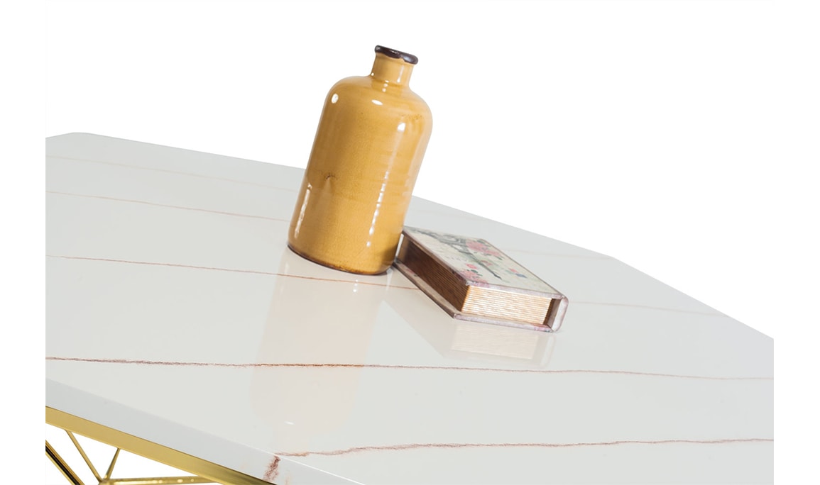 Medusa Home Mobilya - Keops Gold Orta Sehpa