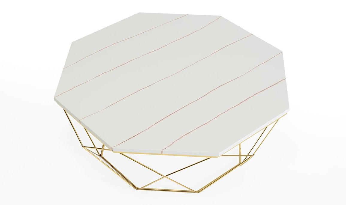 Medusa Home Mobilya - Keops Gold Orta Sehpa