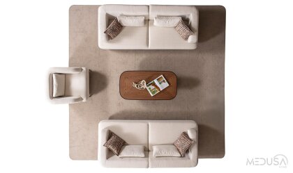 Medusa Home Mobilya - Keops Krem Koltuk Takımı