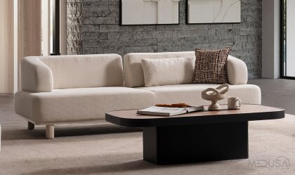 Medusa Home Mobilya - Keops Krem Koltuk Takımı