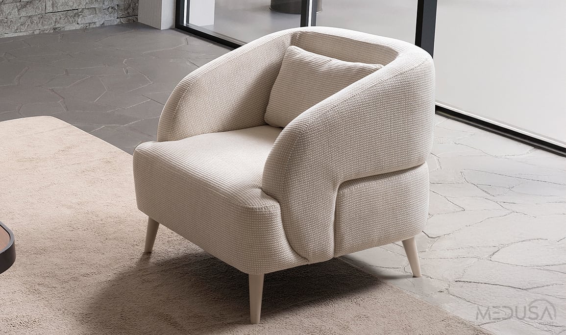 Medusa Home Mobilya - Keops Krem Koltuk Takımı