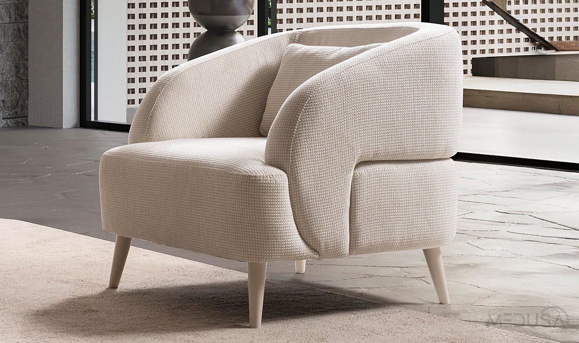 Medusa Home Mobilya - Keops Krem Koltuk Takımı