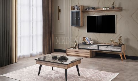 Medusa Home Mobilya - Klas Ceviz Tv Ünitesi