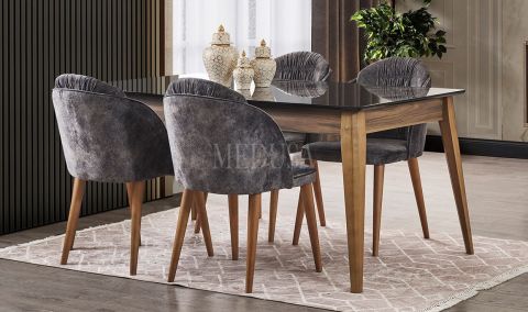 Medusa Home Mobilya - Klas Ceviz Yemek Masası