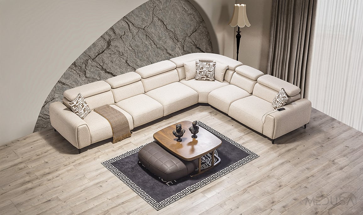 Medusa Home Mobilya - Kristal Medium Köşe Takımı