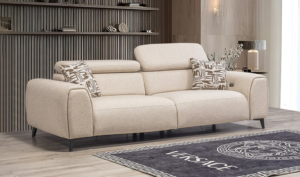 Medusa Home Mobilya - Kristal Motorlu Üçlü Koltuk