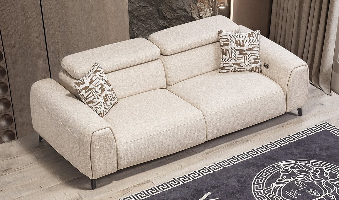 Medusa Home Mobilya - Kristal Motorlu Üçlü Koltuk