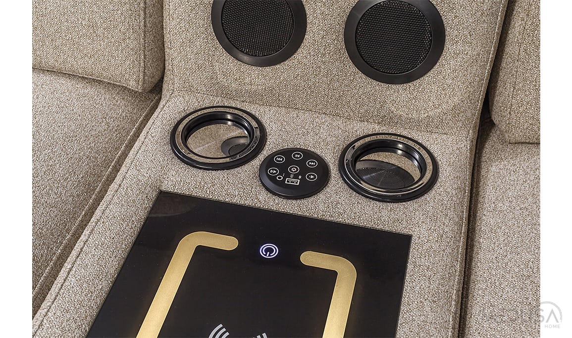 Medusa Home Mobilya - Kristal Ses Sistemli ve Motorlu Dörtlü Koltuk