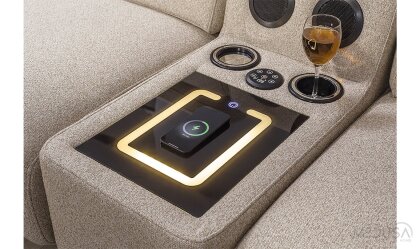 Medusa Home Mobilya - Kristal Ses Sistemli ve Motorlu Dörtlü Koltuk