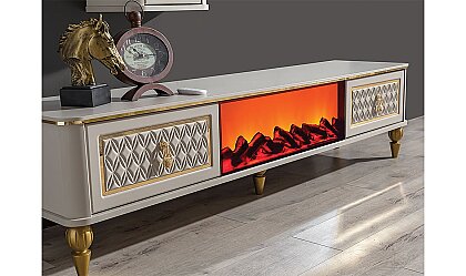 Medusa Home Mobilya - Kristal Şömineli Tv Ünitesi
