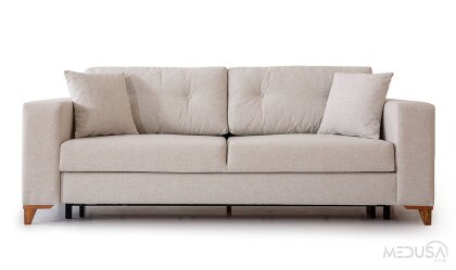 Medusa Home - Kumsal Çekyatlı Bej Üçlü Koltuk Medusa Home - Kumsal Çekyatlı Bej Üçlü Koltuk