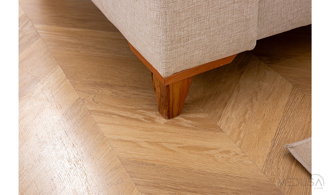 Medusa Home Mobilya - Kumsal Çekyatlı Bej Üçlü Koltuk