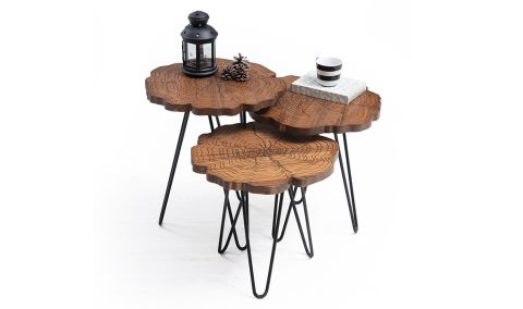 Medusa Home - Kütük Walnut Zigon Sehpa Medusa Home - Kütük Walnut Zigon Sehpa