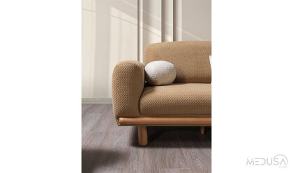 Medusa Home Mobilya - Lagos Bohem Kahve Üçlü Koltuk