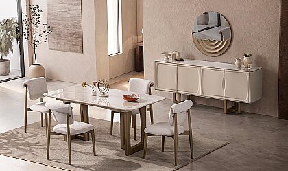Medusa Home Mobilya - Lana Seramik Yemek Odası