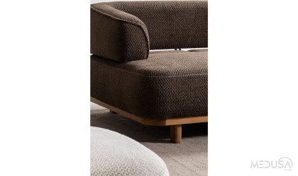 Medusa Home Mobilya - Latte Kahve Üçlü Koltuk