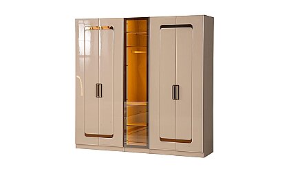 Medusa Home Mobilya - Latte Luxury 5 Kapaklı Gardırop