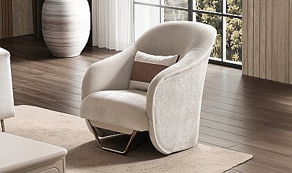 Medusa Home Mobilya - Latte Luxury Berjer