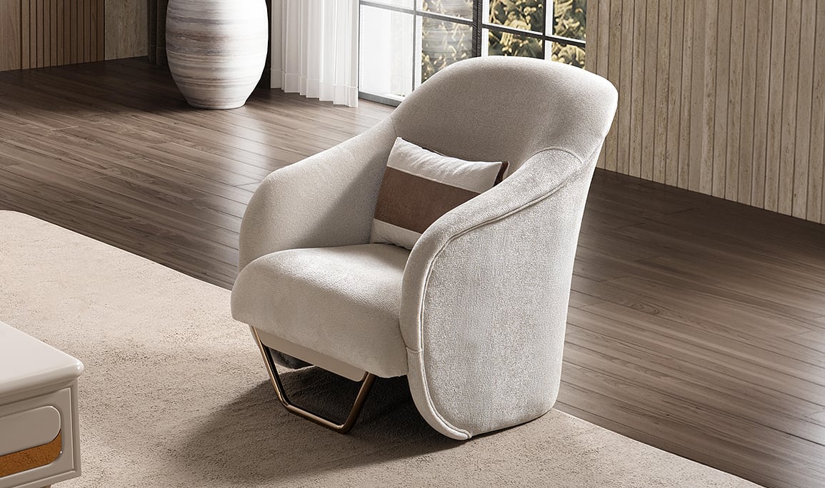 Medusa Home Mobilya - Latte Luxury Berjer
