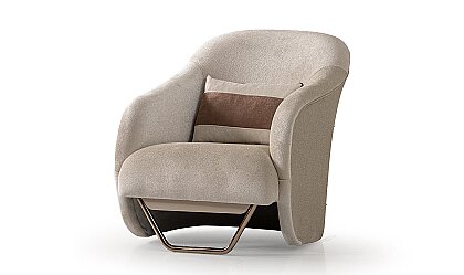 Medusa Home Mobilya - Latte Luxury Berjer
