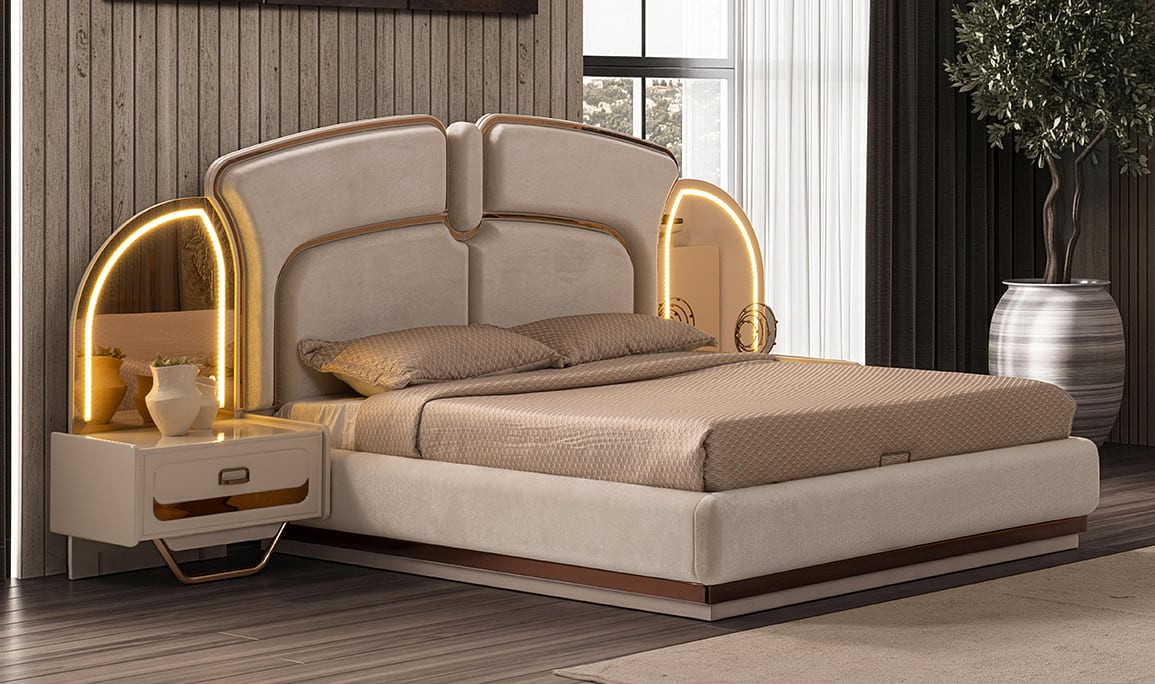 Medusa Home Mobilya - Latte Luxury Karyola
