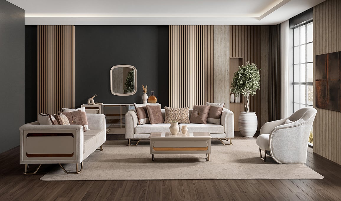 Medusa Home Mobilya - Latte Luxury Koltuk Takımı