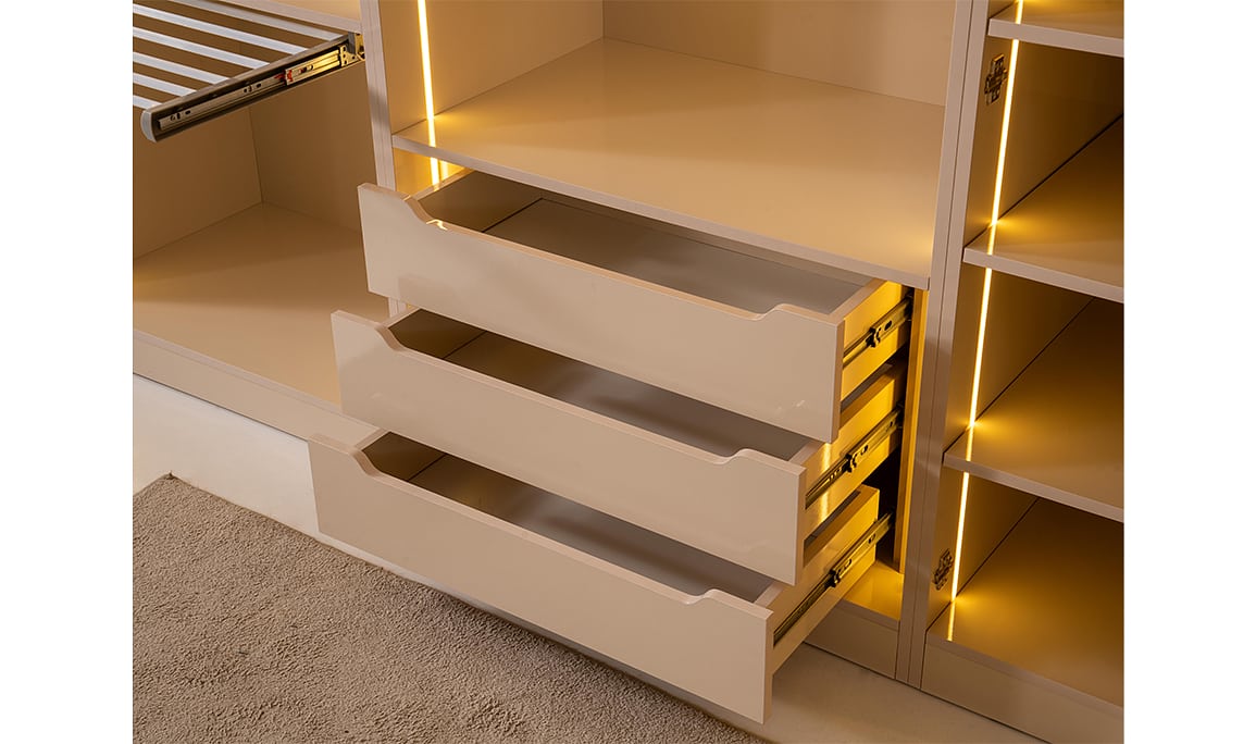 Medusa Home Mobilya - Latte Luxury Köşe Gardırop