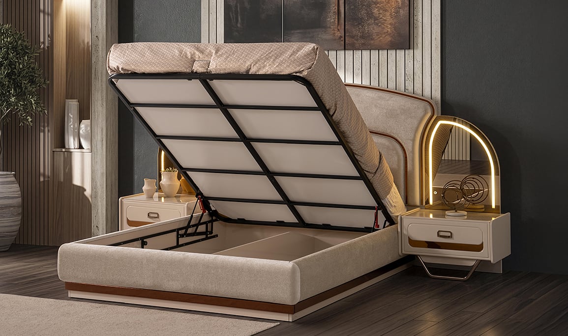 Medusa Home Mobilya - Latte Luxury Köşe Yatak Odası