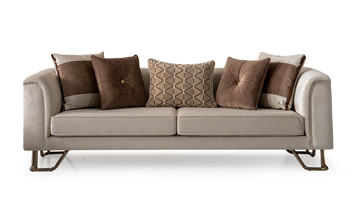 Medusa Home Mobilya - Latte Luxury Üçlü Koltuk