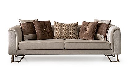 Medusa Home Mobilya - Latte Luxury Üçlü Koltuk