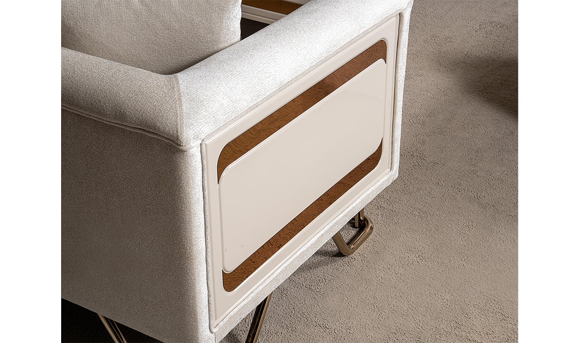 Medusa Home Mobilya - Latte Luxury Üçlü Koltuk
