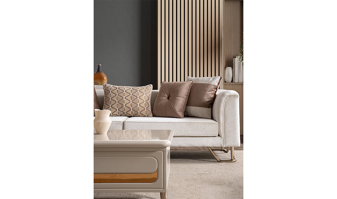 Medusa Home Mobilya - Latte Luxury Üçlü Koltuk