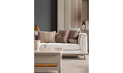 Medusa Home Mobilya - Latte Luxury Üçlü Koltuk