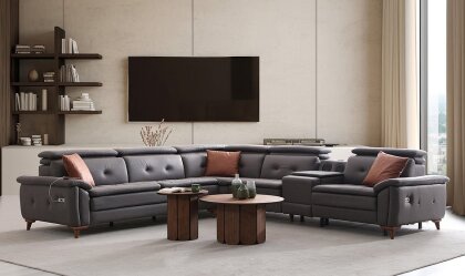 Medusa Home Mobilya - Lazio Antrasit Köşe Takımı