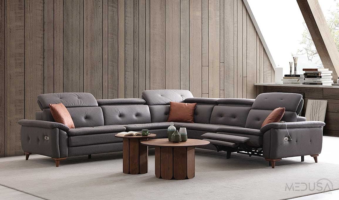 Medusa Home Mobilya - Lazio Antrasit Köşe Takımı