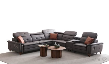 Medusa Home Mobilya - Lazio Antrasit Köşe Takımı