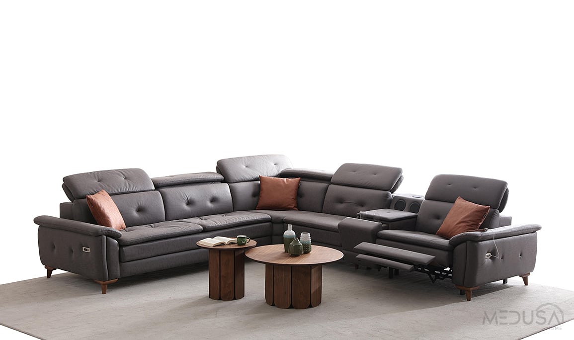 Medusa Home Mobilya - Lazio Antrasit Köşe Takımı