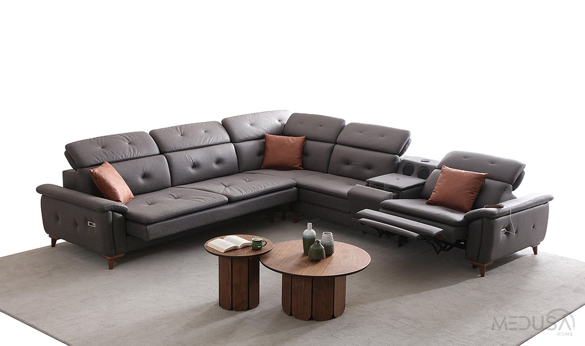 Medusa Home Mobilya - Lazio Antrasit Köşe Takımı