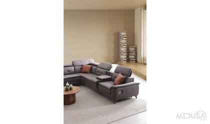 Medusa Home Mobilya - Lazio Antrasit Köşe Takımı