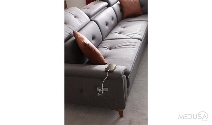 Medusa Home Mobilya - Lazio Antrasit Köşe Takımı