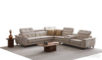 Medusa Home Mobilya - Lazio Krem Köşe Takımı