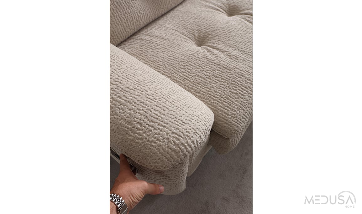 Medusa Home Mobilya - Lazio Krem Köşe Takımı