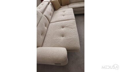 Medusa Home Mobilya - Lazio Krem Köşe Takımı