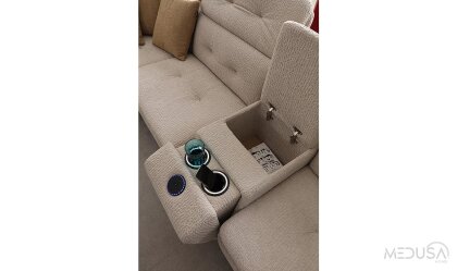 Medusa Home Mobilya - Lazio Krem Köşe Takımı