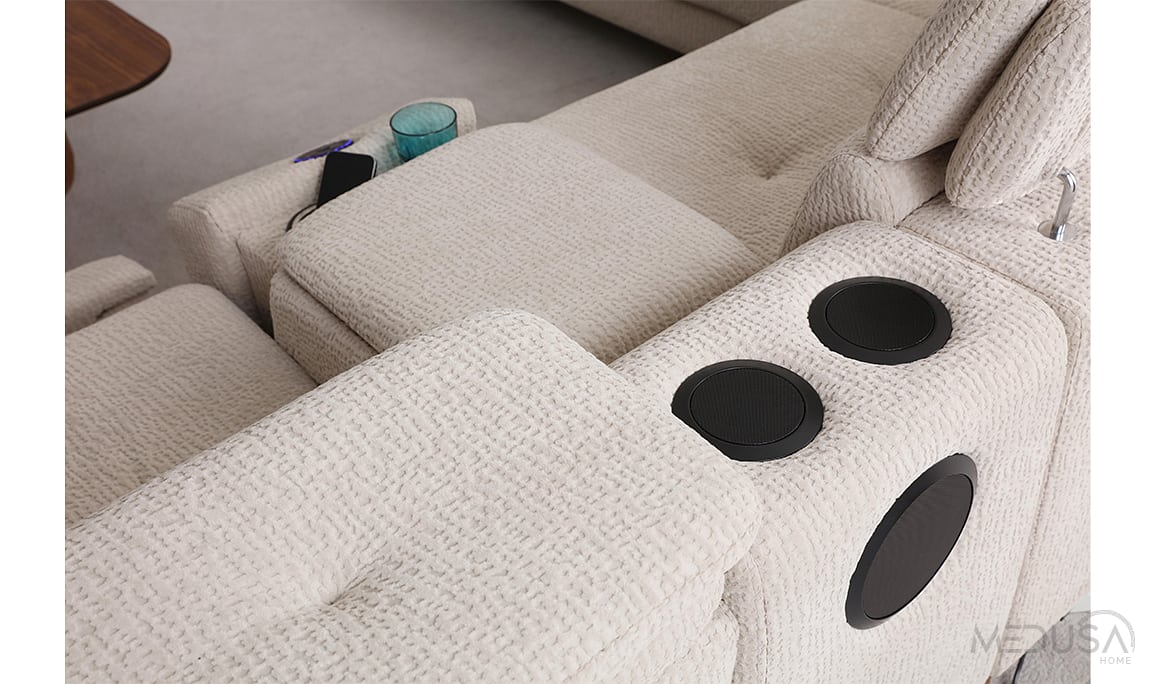 Medusa Home Mobilya - Lazio Krem Köşe Takımı