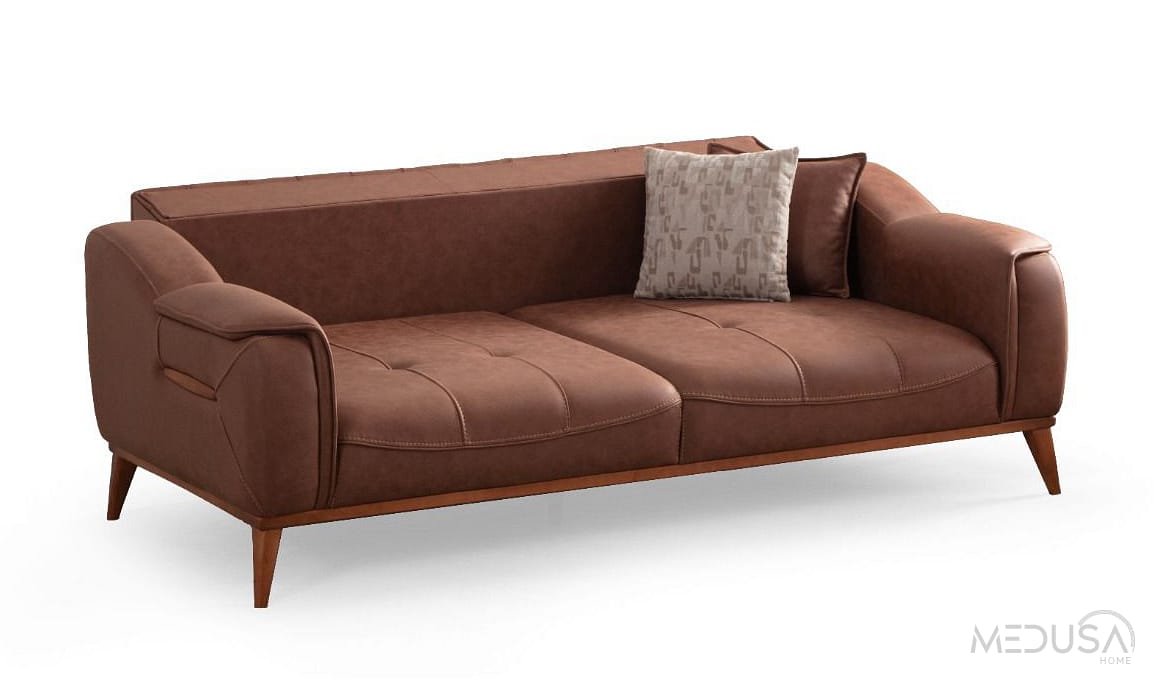 Medusa Home Mobilya - Leader Kapitoneli Üçlü Koltuk