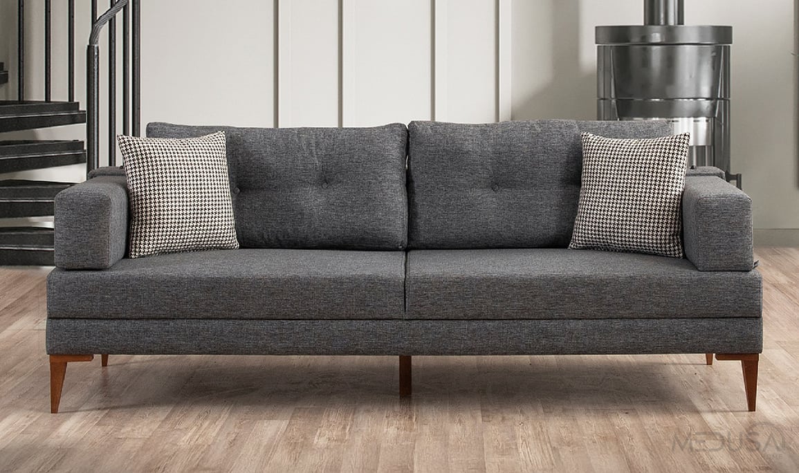 Medusa Home Mobilya - Lego Maksi Antrasit Üçlü Koltuk