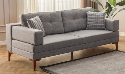 Medusa Home Mobilya - Lego Maksi Gri Üçlü Koltuk