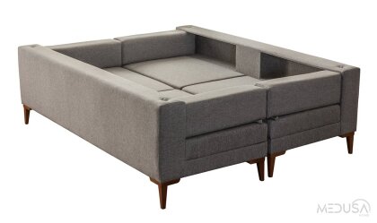 Medusa Home Mobilya - Lego Maksi Gri Üçlü Koltuk