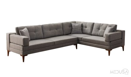 Medusa Home Mobilya - Lego Maksi Gri Üçlü Koltuk